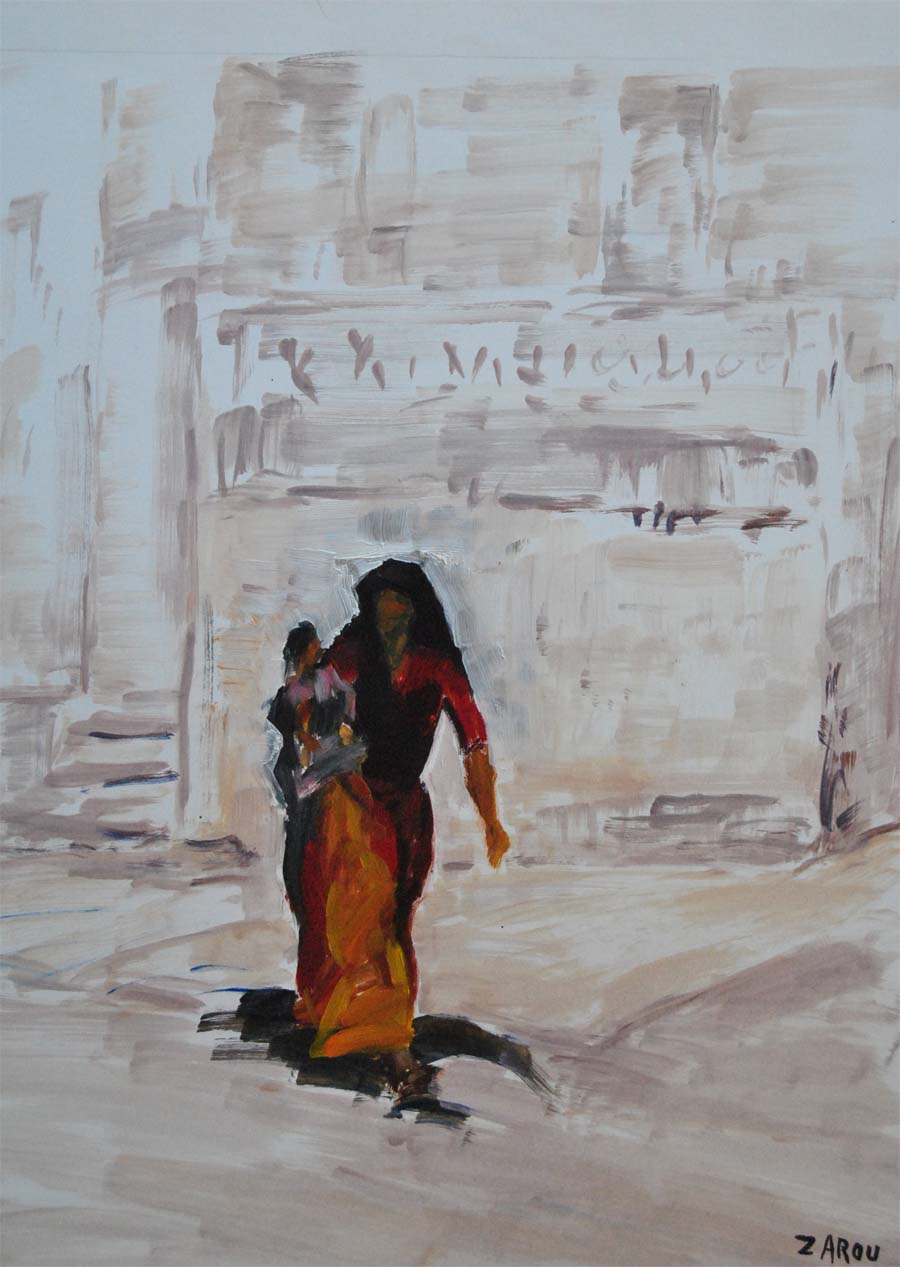 La femme et l'enfant - Daipur    - VENDU - 